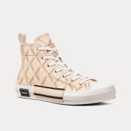 Dior B23 High-Top Sneakers Unisex CD Diamond Motif Canvas Brown