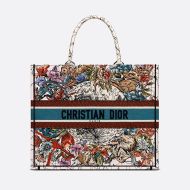 Dior Book Tote Constellation Motif Canvas White