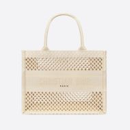 Dior Book Tote Mesh Motif Canvas Beige