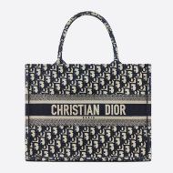 Dior Book Tote Oblique Motif Canvas Blue