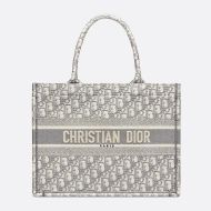 Dior Book Tote Oblique Motif Canvas Grey