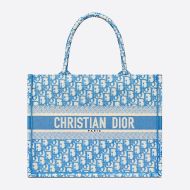 Dior Book Tote Oblique Motif Canvas Light Blue