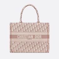 Dior Book Tote Oblique Motif Canvas Pink