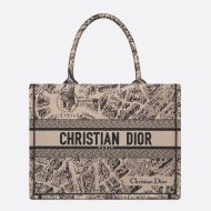 Dior Book Tote Plan de Paris Motif Canvas Beige