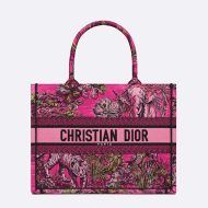 Dior Book Tote Toile De Jouy Voyage Motif Canvas Rose