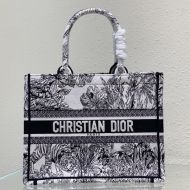 Dior Book Tote Toile De Jouy Voyage Motif Canvas White