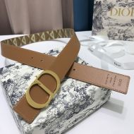 Dior CD Icon Buckle Reversible Belt CD Diamond Motif Canvas Brown/Gold