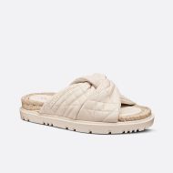 Dior Dtwist Slides Women Cannage Lambskin White