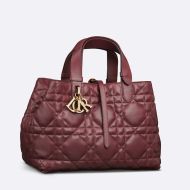 Dior Toujours Bag Macrocannage Calfskin Burgundy