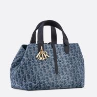 Dior Toujours Bag Oblique Motif Denim Blue