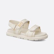 DiorAct Sandals Women Butterfly Allover Motif Leather White