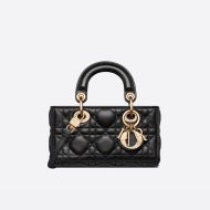 Micro Lady D-Joy Bag Cannage Lambskin Black