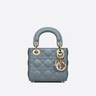 Micro Lady Dior Bag Cannage Lambskin Sky Blue