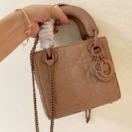 Mini Lady Dior Bag Ultramatte Cannage Calfskin Khaki