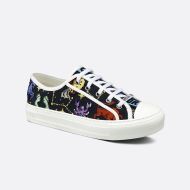 Walk'n'Dior Sneakers Women Pixel Zodiac Motif Canvas Black