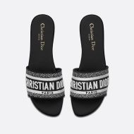 Christian Dior Dway Slides Women Canvas Black