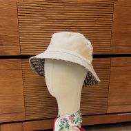 Dior Reversible Bucket Hat Teddy Oblique Motif Cotton Khaki