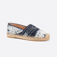 Christian Dior Granville Espadrilles Women Tie & Dye Motif Canvas Blue