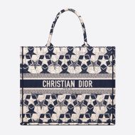 Dior Book Tote Etoile Motif Canvas Blue/White