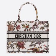 Dior Book Tote Jardin Botanique Motif Canvas White