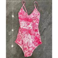 Dior Swimsuit Women Toile De Jouy Motif Lycra Rose