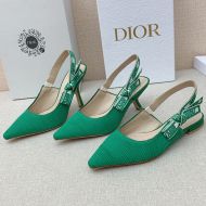 J'Adior Slingback Pumps Women Technical Fabric Green