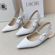 J'Adior Slingback Pumps Women Technical Fabric White