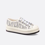 Walk'N'Dior Platform Sneakers Unisex Oblique Motif Canvas Grey