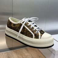 Walk'n'Dior Platform Sneakers Unisex Toile de Jouy Voyage Motif Canvas Beige