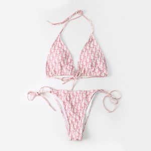 Dior Bikini Women Oblique Motif Lycra Cherry