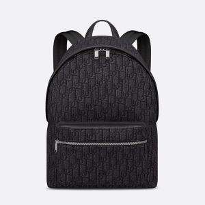 Dior Rider Backpack Oblique Motif Canvas Black