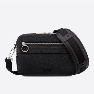 Dior Safari Messenger Grained Calfskin Black